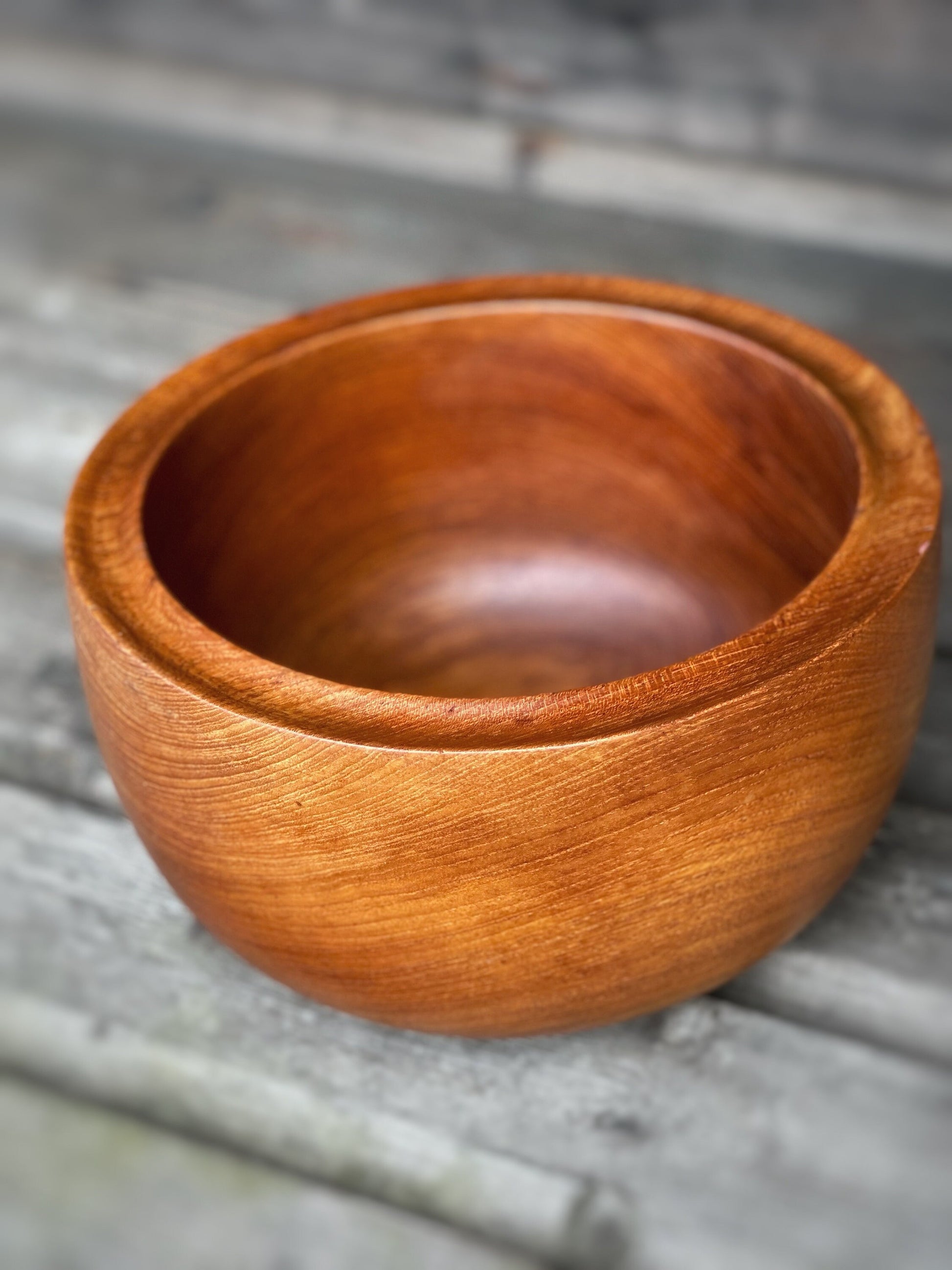 Danish Mid-Century Modern Staved Teak Bowl, a Large Salad or Fruit Bowl from Reducta Design, 1960s