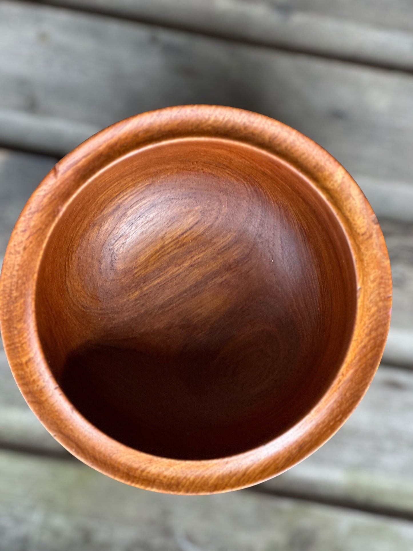 Danish Mid-Century Modern Staved Teak Bowl, a Large Salad or Fruit Bowl from Reducta Design, 1960s