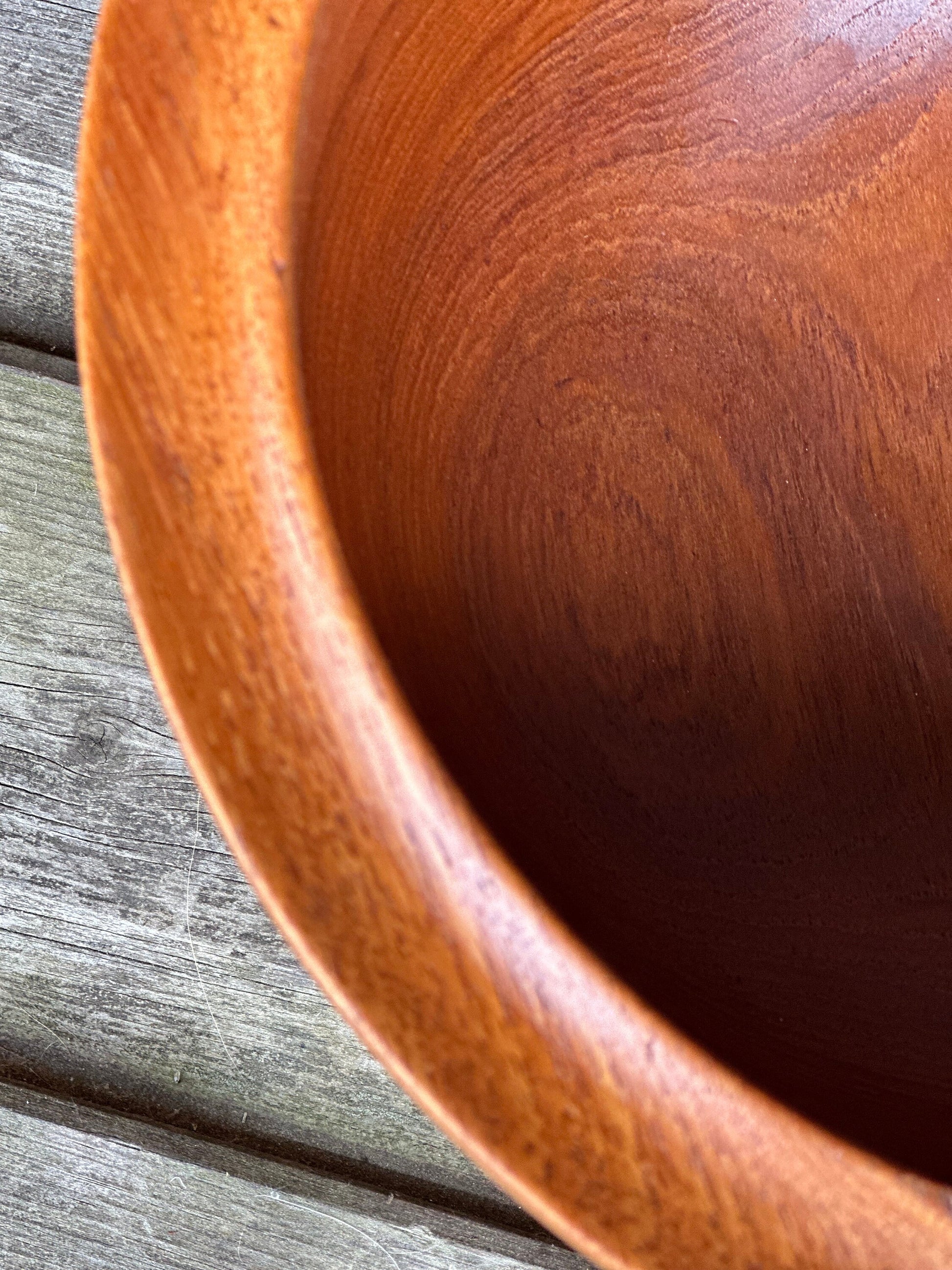 Danish Mid-Century Modern Staved Teak Bowl, a Large Salad or Fruit Bowl from Reducta Design, 1960s