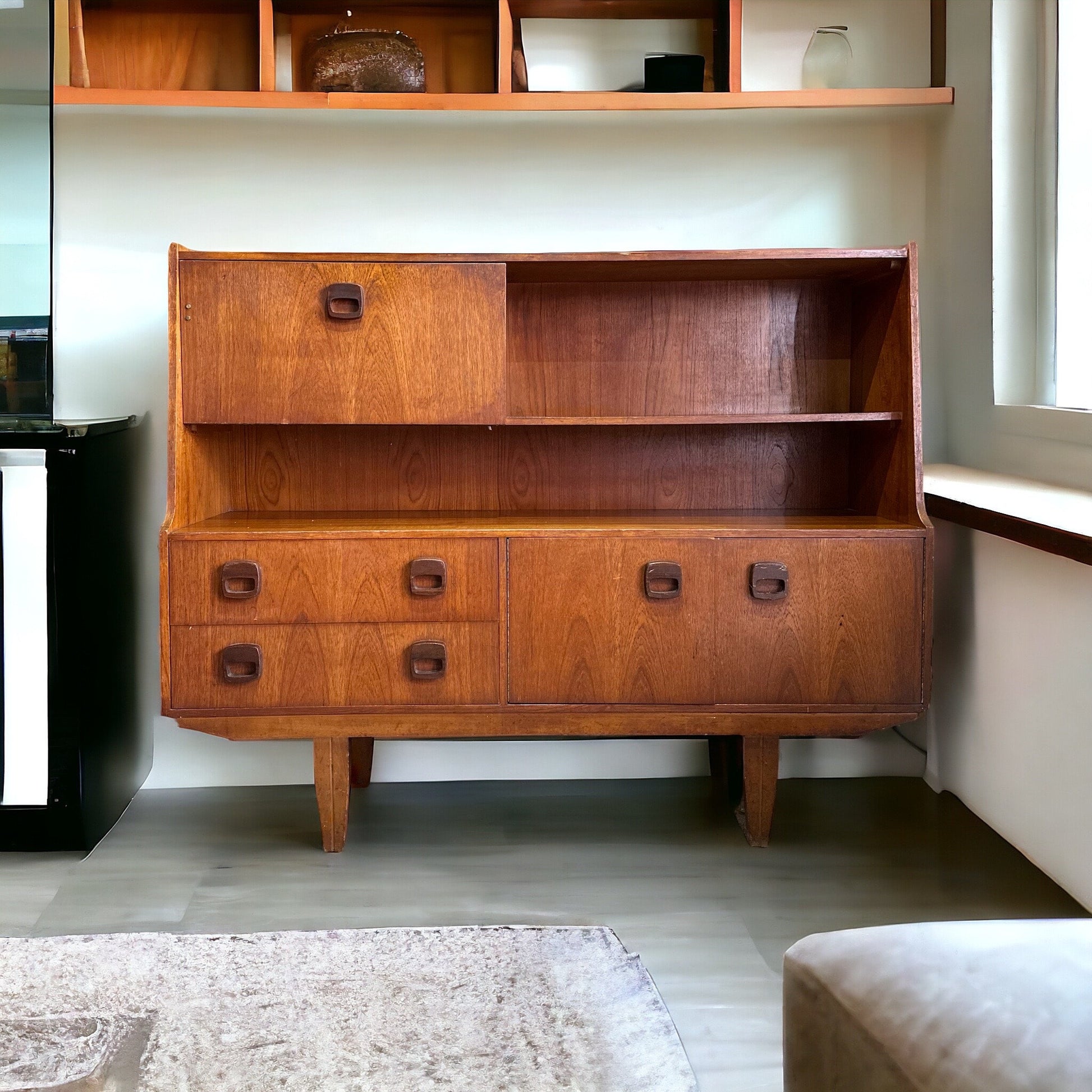 Midcentury Scandinavian Sideboard Credenza Cocktail Bar 1960s Danish Style