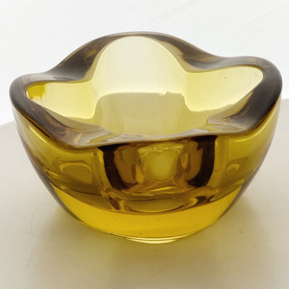 1960s Ashtray / Bowl Rudolf Jurnikl Sklo Union Pressed Glass