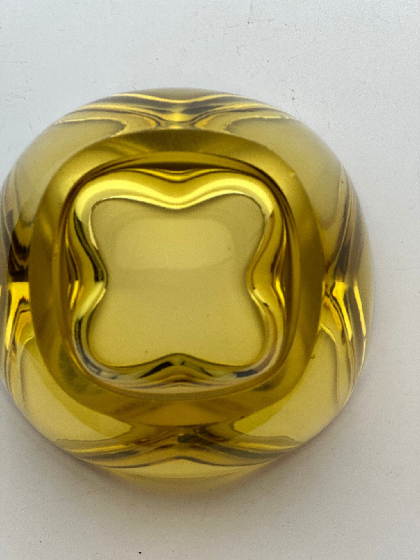 1960s Ashtray / Bowl Rudolf Jurnikl Sklo Union Pressed Glass