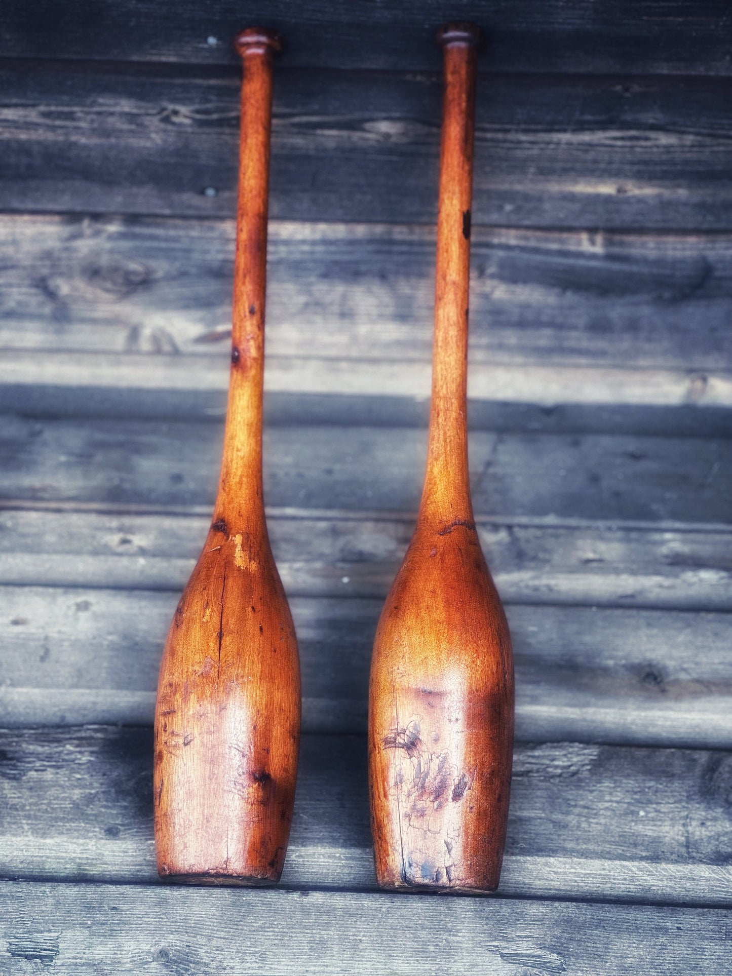 Early 20th Century Indian Wooden Exercise Clubs Meels