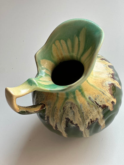 Faïencerie de Thulin Art Deco Ceramic Vase / Thulin Small Pitcher / Antique Belgium Pottery