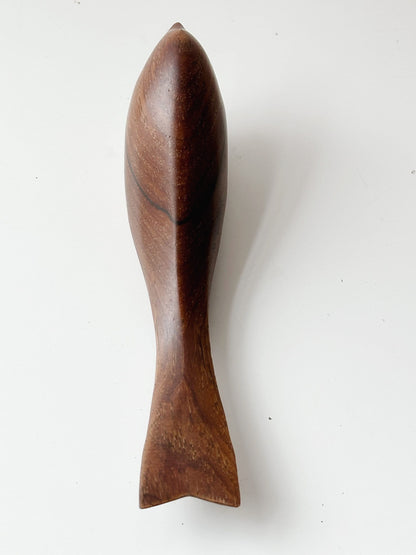 Rare Midcentury John Fox Carved Bird Sculpture in Teak Signed Scandinavian Danish style