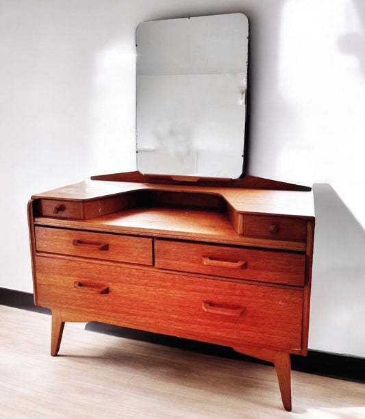Mid Century Vintage Gplan Sideboard / Dressing Table with Mirror 1960s Danish Style