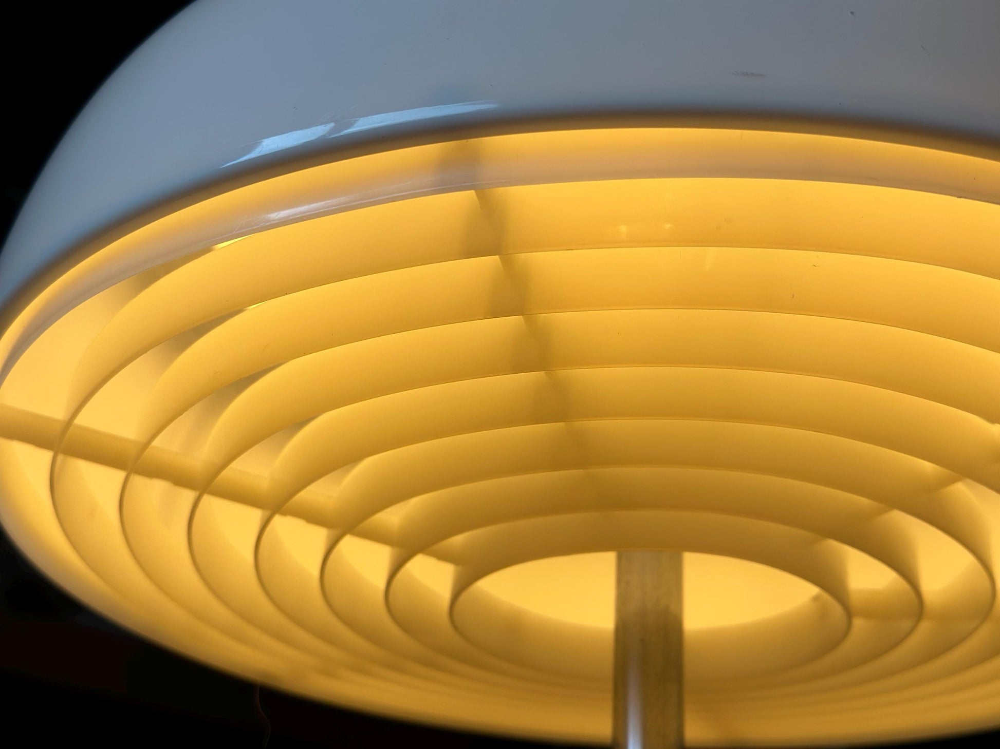 Bergboms B-125 Space Age Mushroom Table Lamp - Cast Iron Base, Sweden 1960s.
