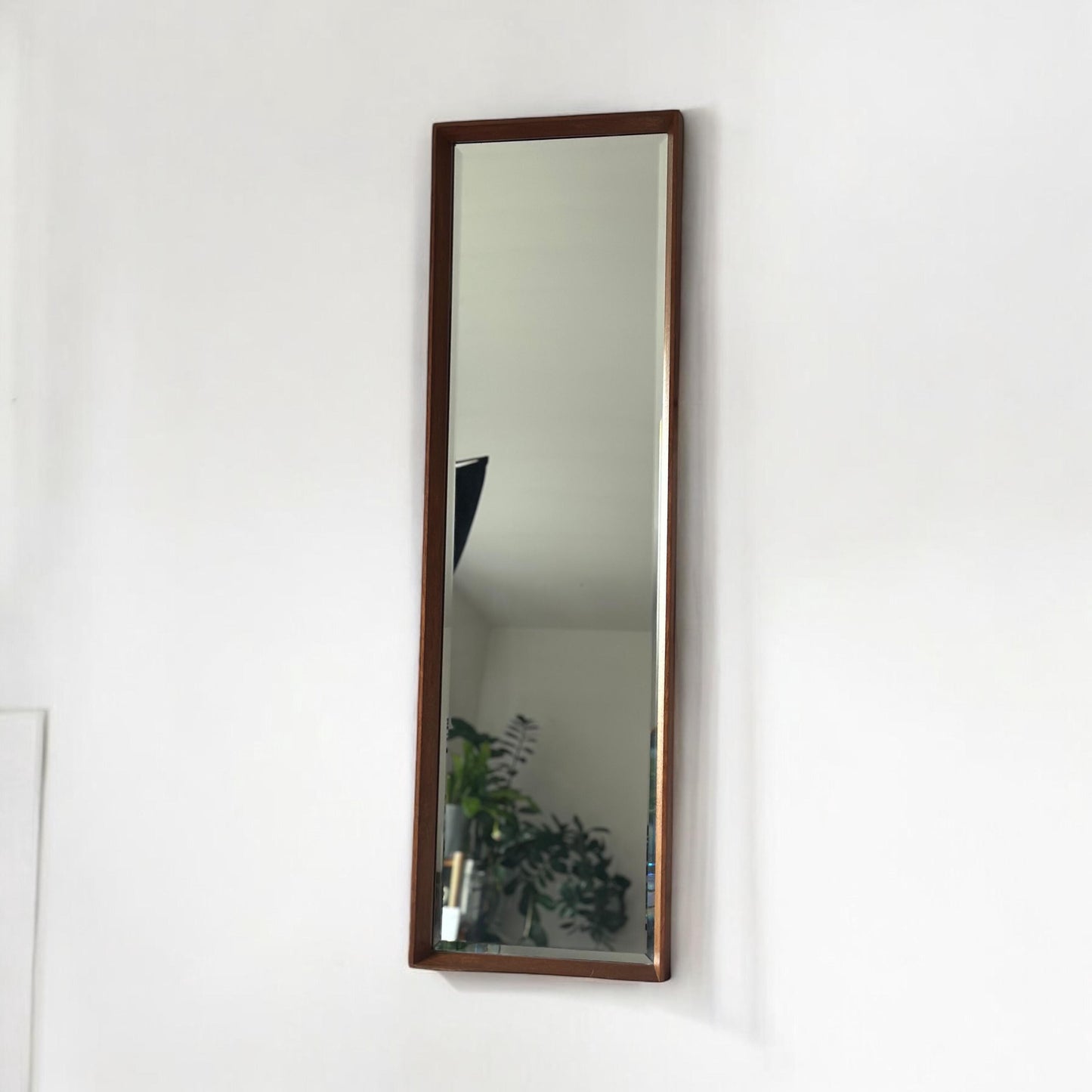 Vintage teak wall mirror Denmark 1960s