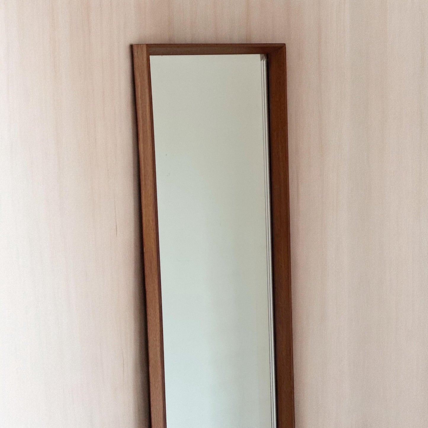 Vintage teak wall mirror Denmark 1960s