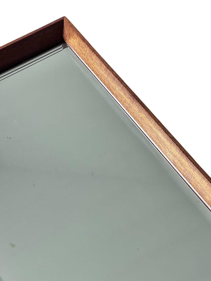 Vintage teak wall mirror Denmark 1960s