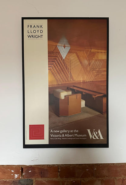 Vintage Frank Lloyd Wright Poster The Kaufmann Office Victoria and Albert Museum 1974