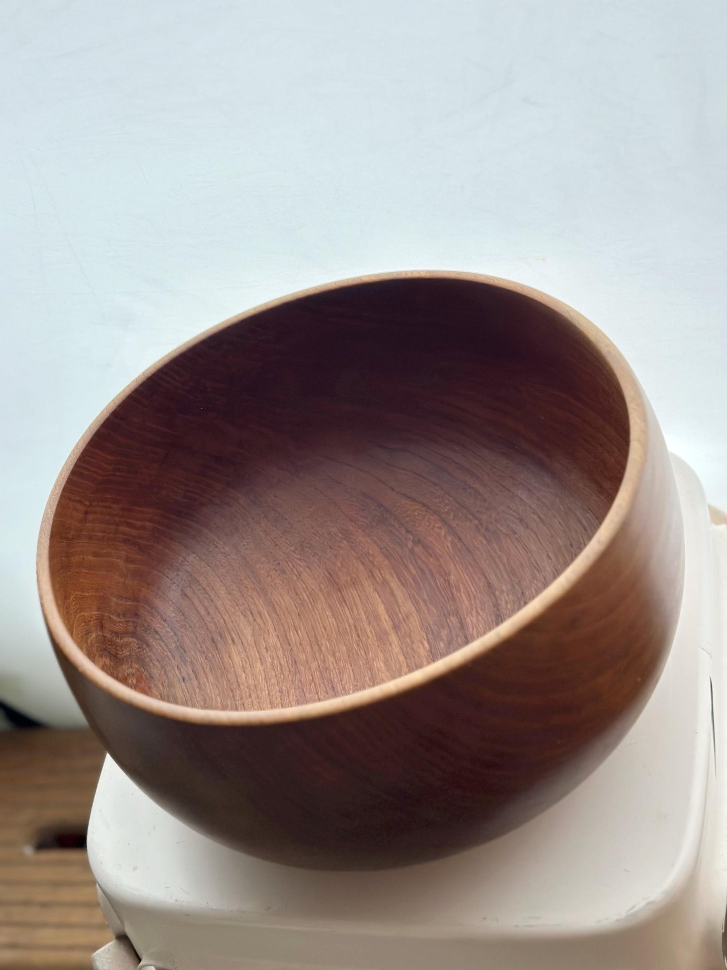 Danish Mid-Century Modern Staved Teak Bowl, a Large Salad or Fruit Bowl from Reducta Design, 1960s