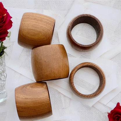 Midcentury Teak Napkin Rings. Danish Scandinavian Homeware