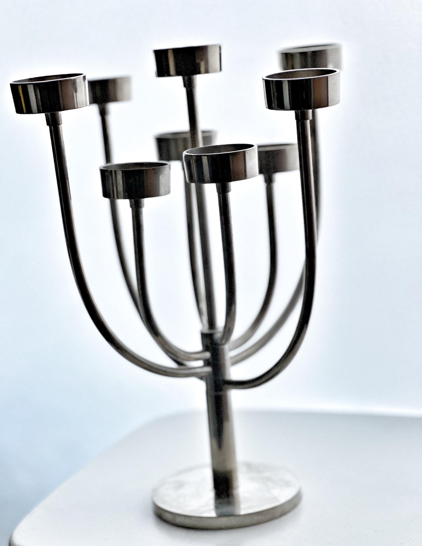 Vintage "Habitat Klein" 9 - Candle Candelabra in Chrome Finish