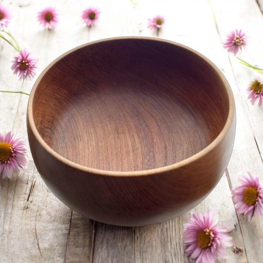 Danish Mid-Century Modern Staved Teak Bowl, a Large Salad or Fruit Bowl from Reducta Design, 1960s