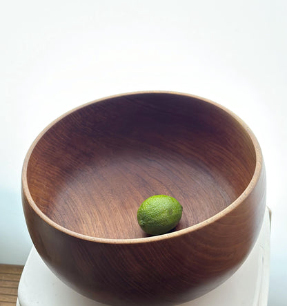 Danish Mid-Century Modern Staved Teak Bowl, a Large Salad or Fruit Bowl from Reducta Design, 1960s