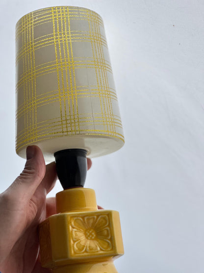 Holkham Design Scandinavian Style Yellow Ceramic Midcentury Table Lamp