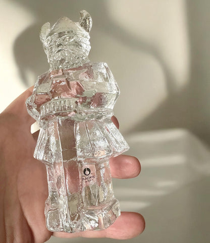 Pukeberg Vintage Viking Glass Figurine by Uno Westerberg Swedish Design