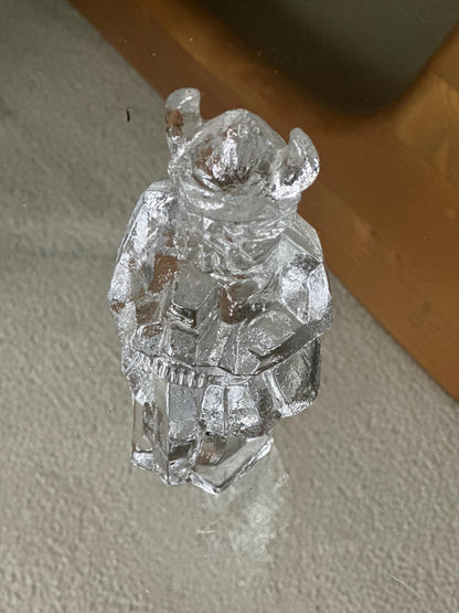 Pukeberg Vintage Viking Glass Figurine by Uno Westerberg Swedish Design