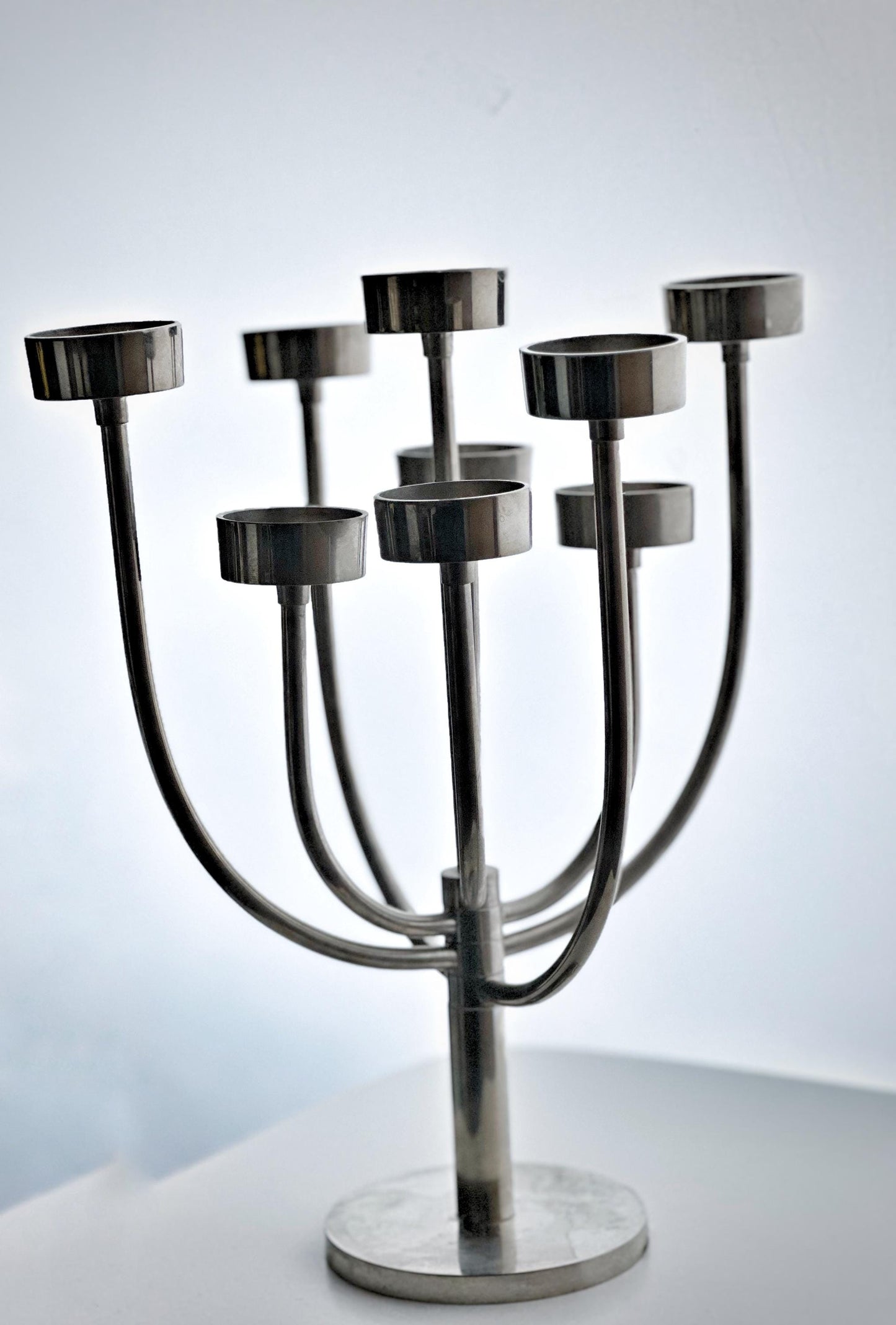 Vintage "Habitat Klein" 9 - Candle Candelabra in Chrome Finish