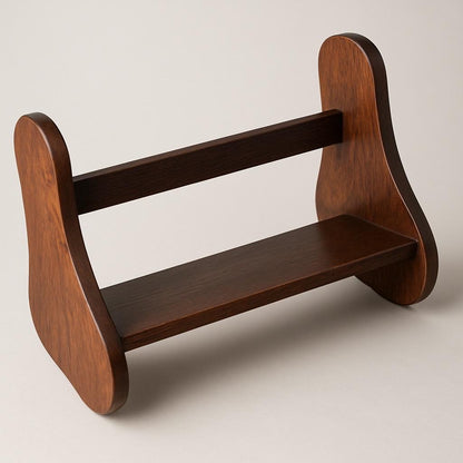 Vintage Antique Oak Book Shelf, Desk Top, Wooden Book Trough, Miniature Library Shelf, Table Top