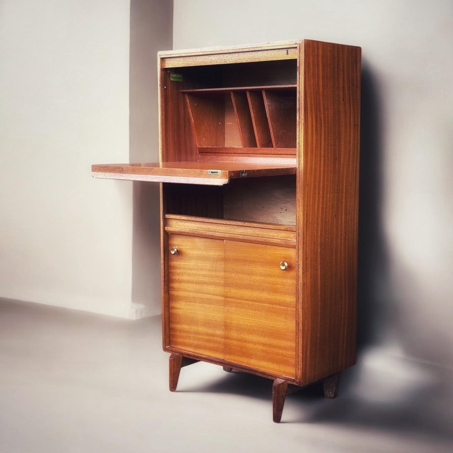 1960s Teak Bureau by Robert Heritage for Beaver & Tapley Compact Danish Style Teak
