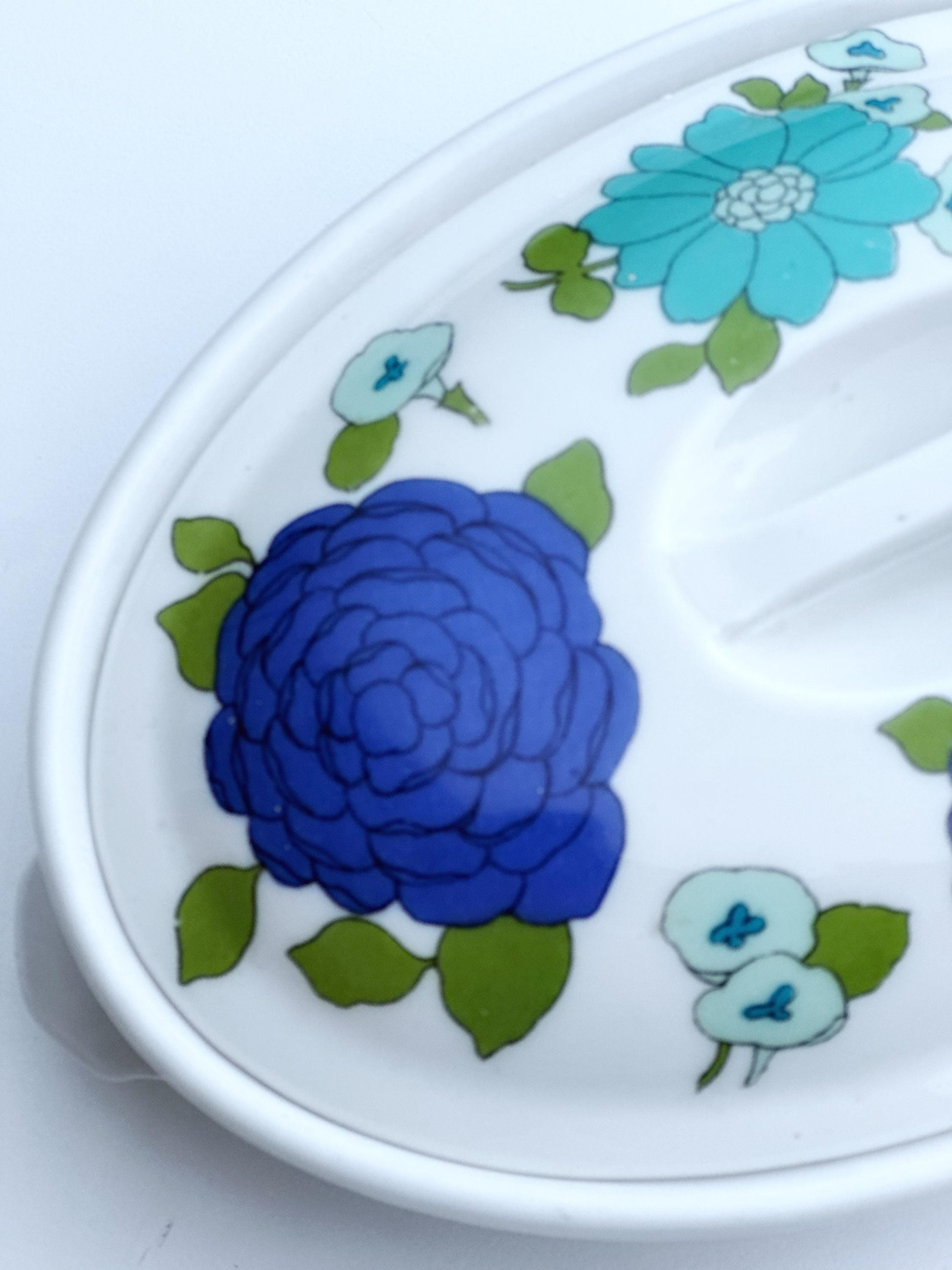 Pillivuyt French Porcelain Covered Casserole Dish 1970s with Serving Plate Rare Illustration