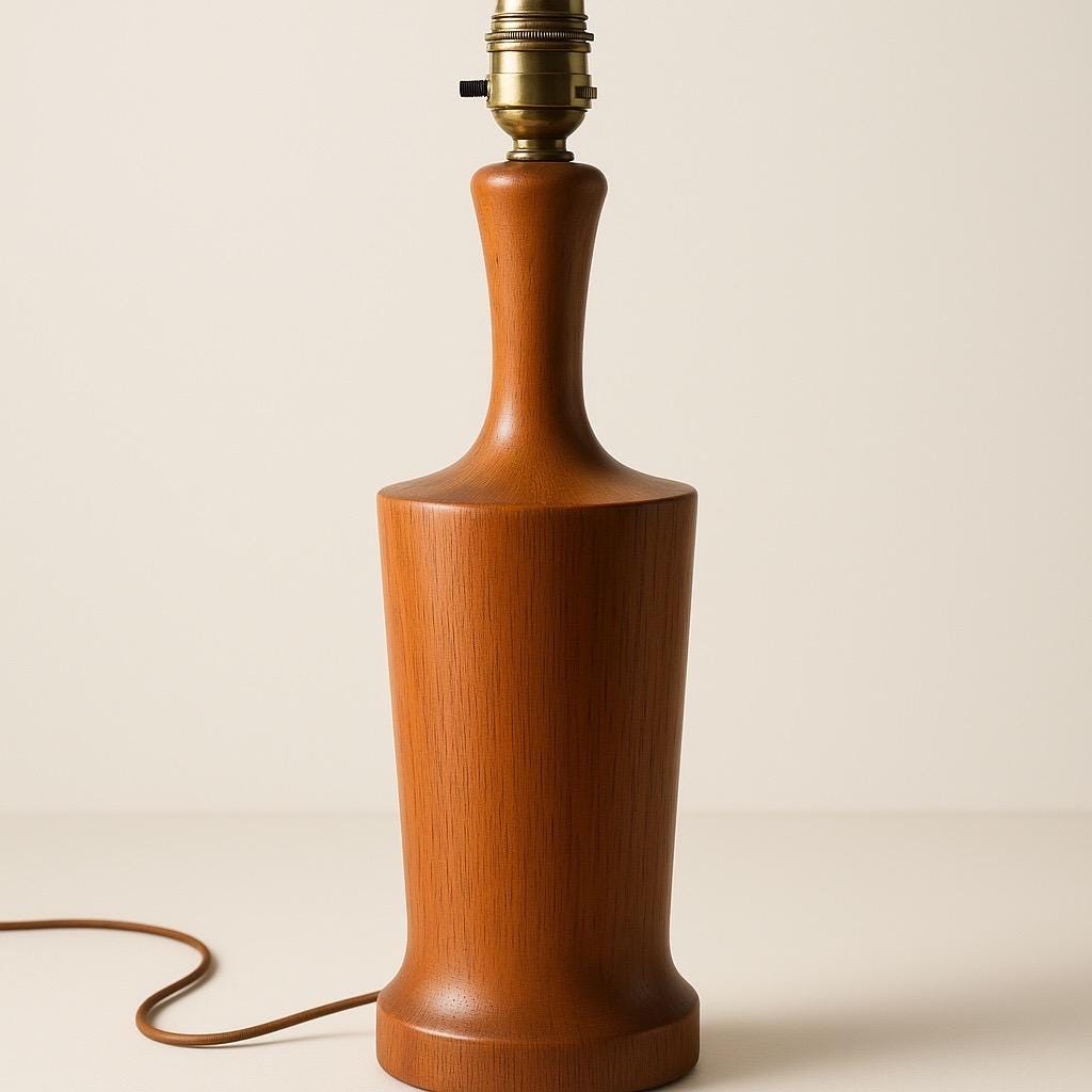 Danish Midcentury Teak Table Lamp