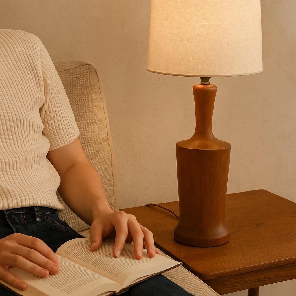 Danish Midcentury Teak Table Lamp