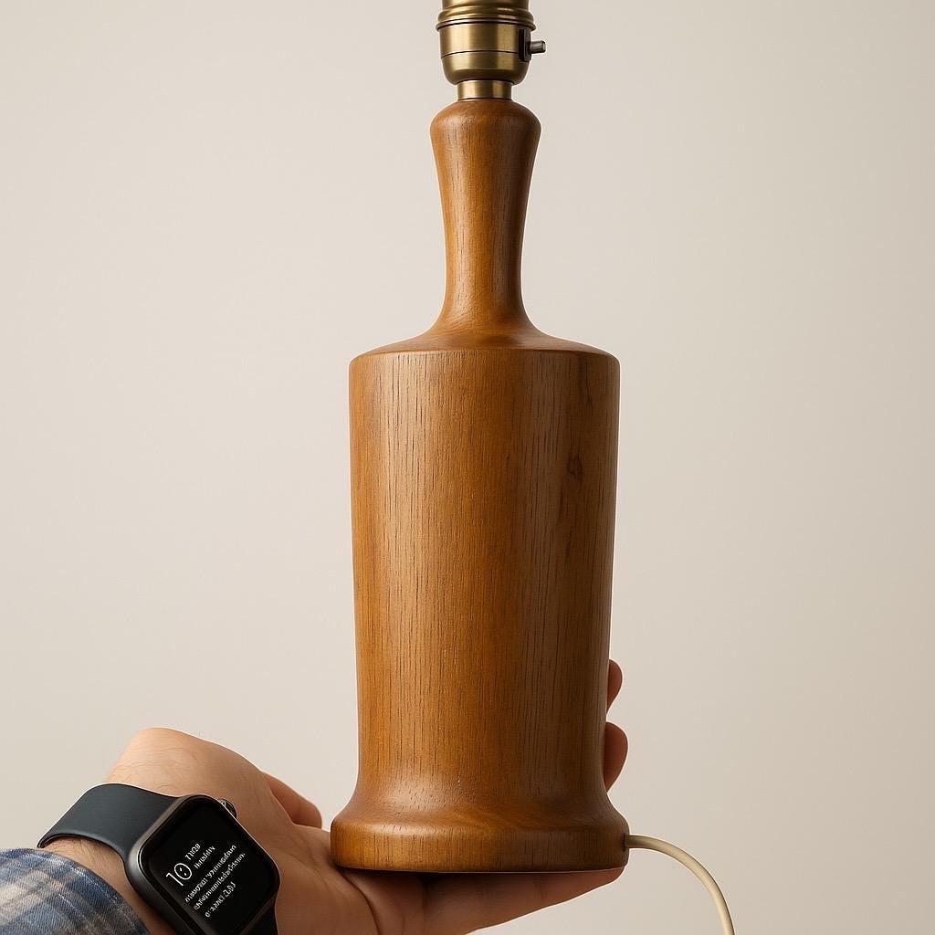 Danish Midcentury Teak Table Lamp