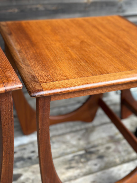 Vintage Midcentury GPlan 1960/70s Astro Teak Nest of Tables 3 Scandinavian Style