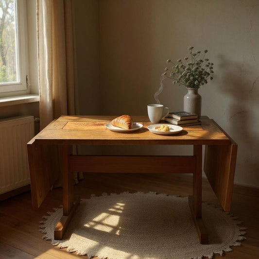 Large Dropleaf Dining Table with Tile Inset by Gangso Moble 1970s Poul Hermann Poulsen Design*