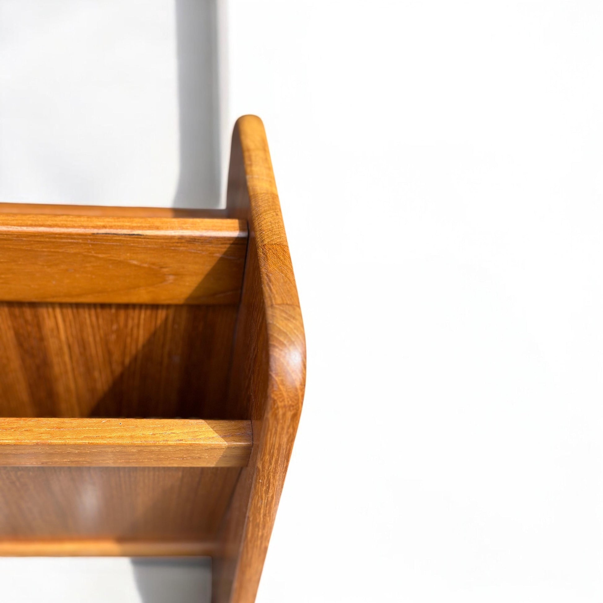 Danish Midcentury Teak Magazine or Album Rack by FBJ Mobler C.1970/80s