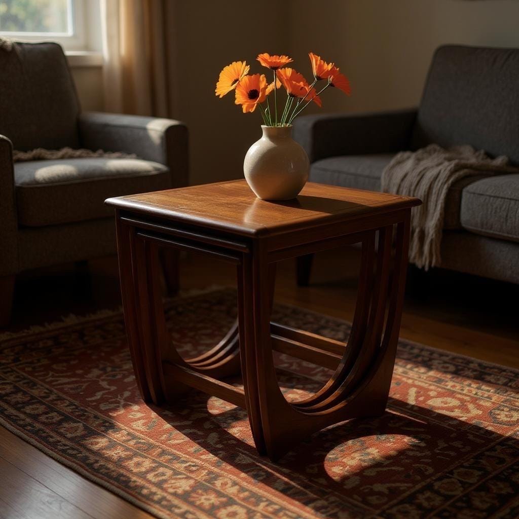 Vintage Midcentury GPlan 1960/70s Astro Teak Nest of Tables 3 Scandinavian Style