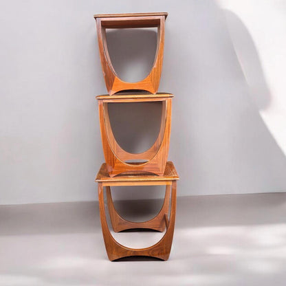 Vintage Midcentury GPlan 1960/70s Astro Teak Nest of Tables 3 Scandinavian Style