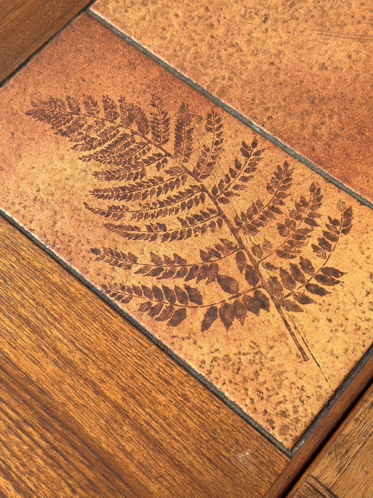 Large Dropleaf Dining Table with Tile Inset by Gangso Moble 1970s Poul Hermann Poulsen Design*