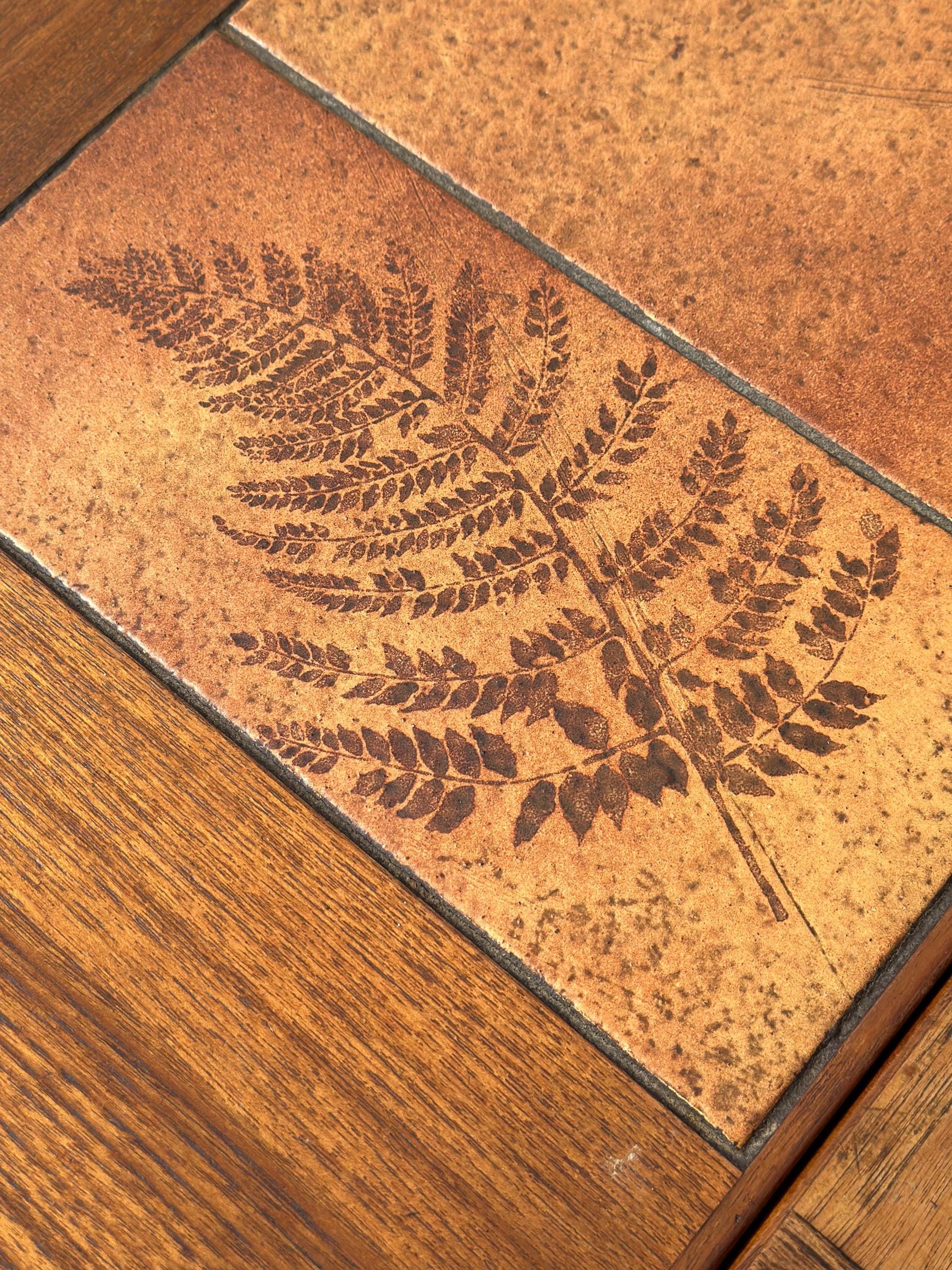 Large Dropleaf Dining Table with Tile Inset by Gangso Moble 1970s Poul Hermann Poulsen Design*