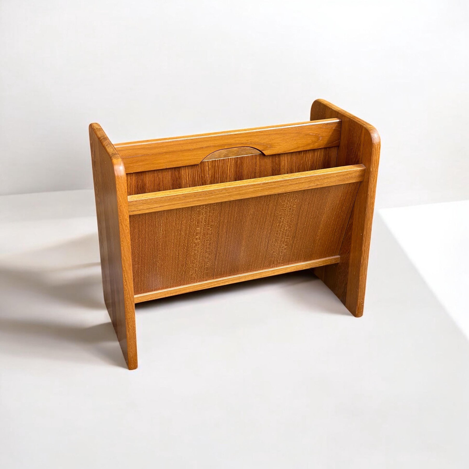 Danish Midcentury Teak Magazine or Album Rack by FBJ Mobler C.1970/80s