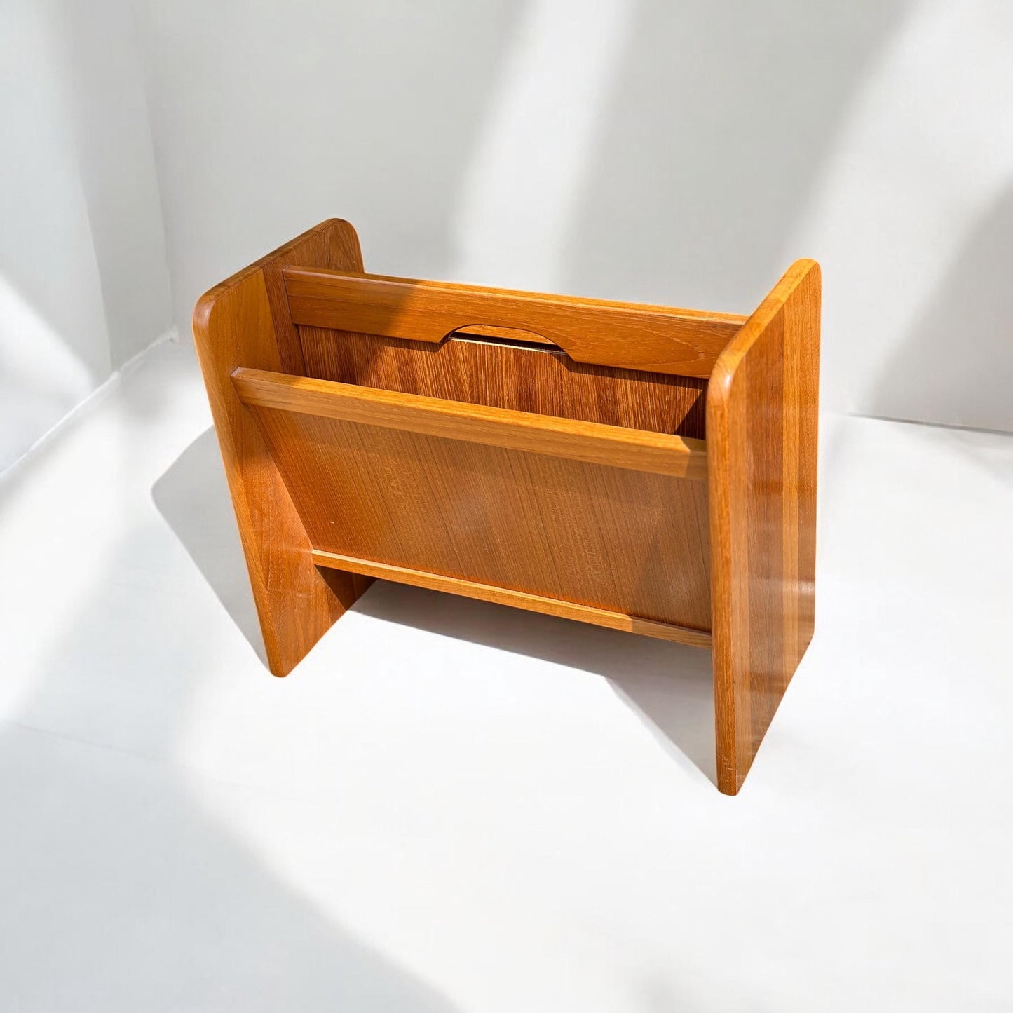 Danish Midcentury Teak Magazine or Album Rack by FBJ Mobler C.1970/80s