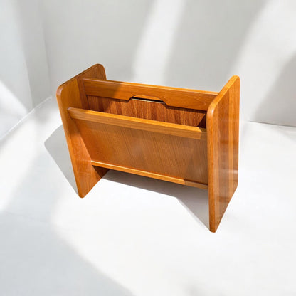Danish Midcentury Teak Magazine or Album Rack by FBJ Mobler C.1970/80s