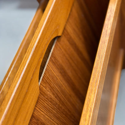 Danish Midcentury Teak Magazine or Album Rack by FBJ Mobler C.1970/80s