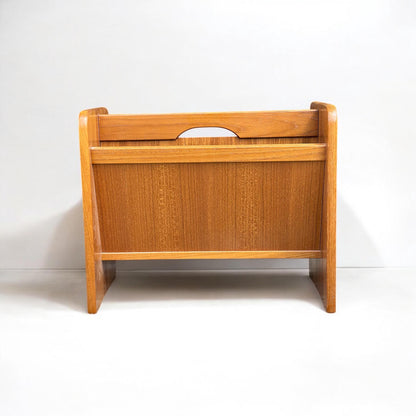 Danish Midcentury Teak Magazine or Album Rack by FBJ Mobler C.1970/80s