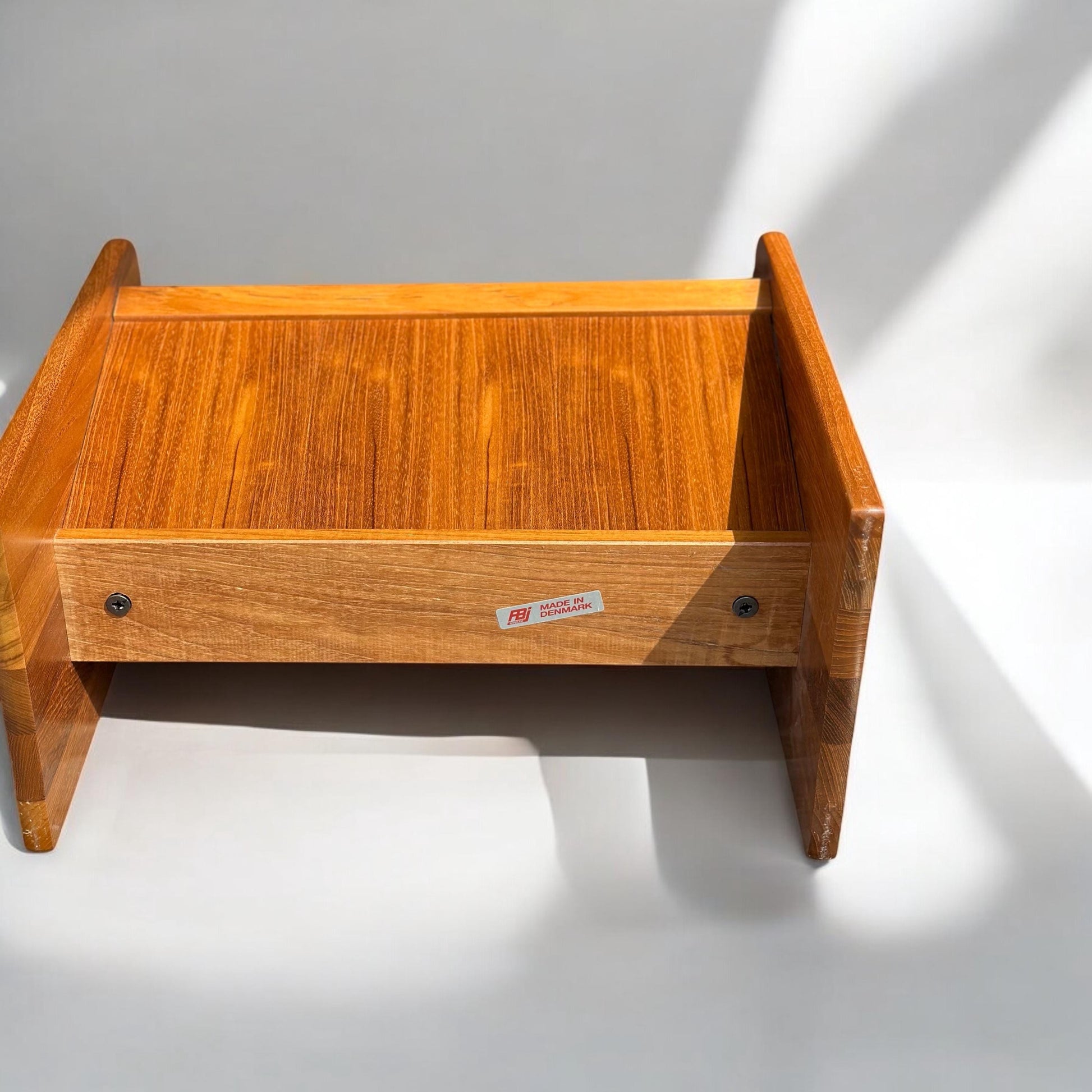 Danish Midcentury Teak Magazine or Album Rack by FBJ Mobler C.1970/80s