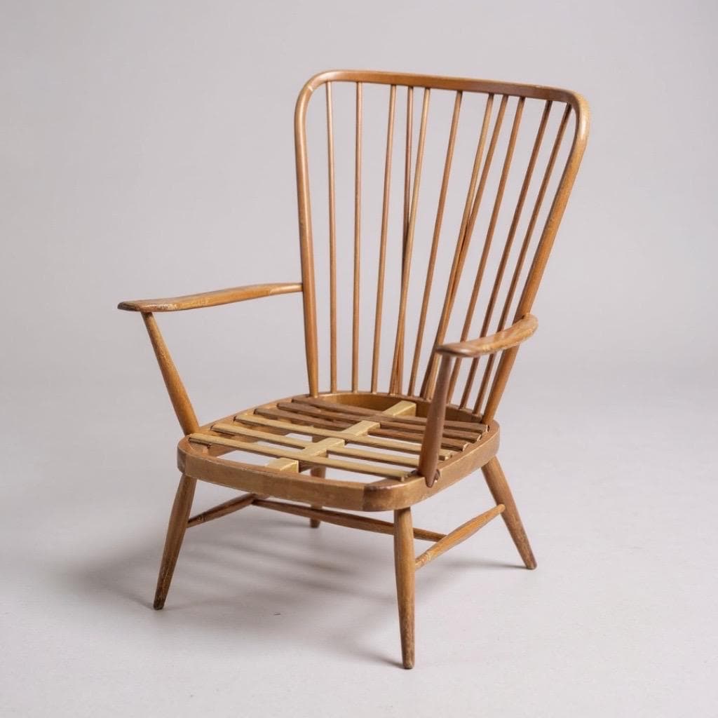 Ercol High Back chair Model Ercol 905.007 Evergreen Series Designer Lucian Ercolani