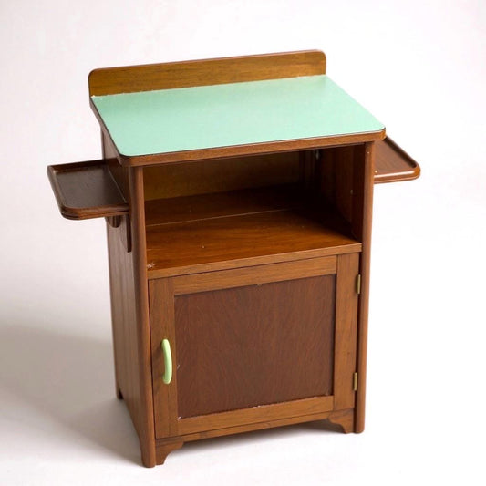 A Midcentury Bedside Cabinet Oak and Formica