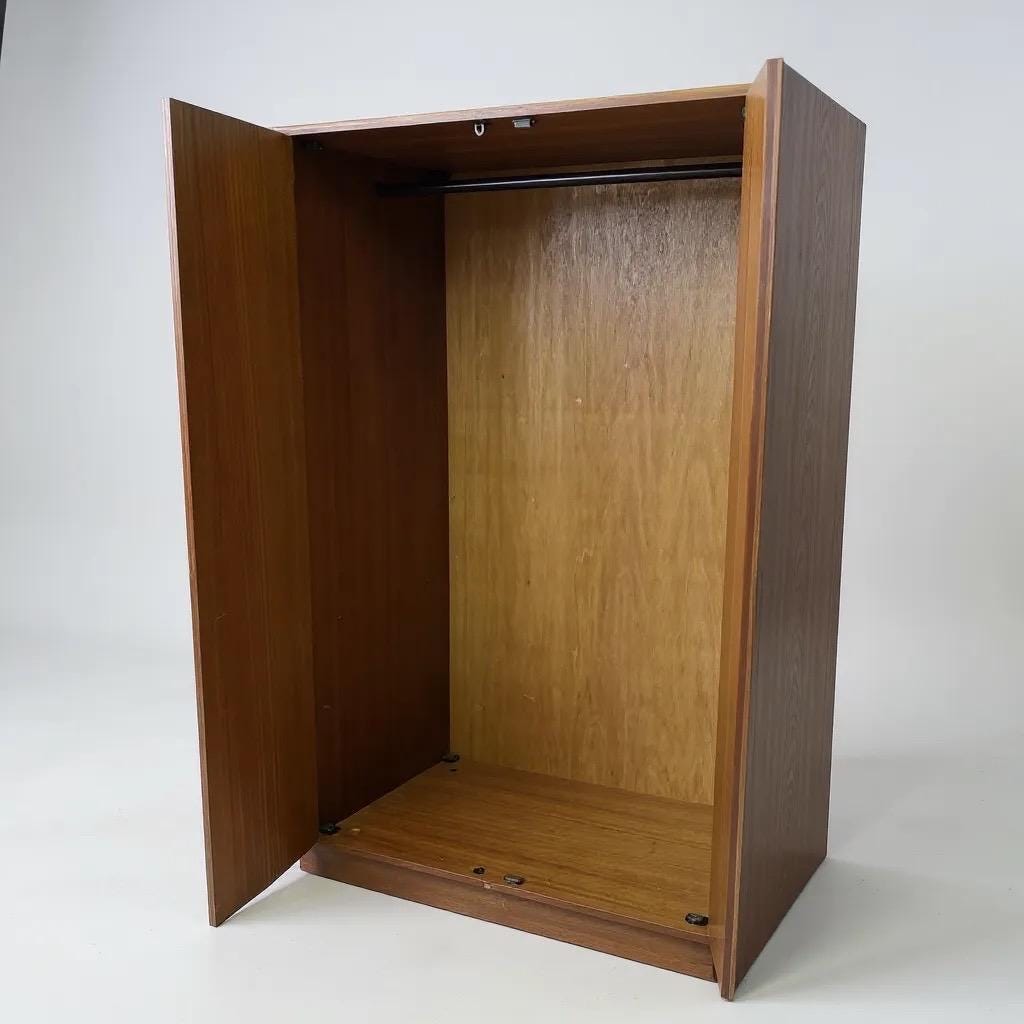 Vintage G Plan Fresco Teak Wardrobe | Mid Century Modern Single Wardrobe with Hanging Rail, 1960s-70s