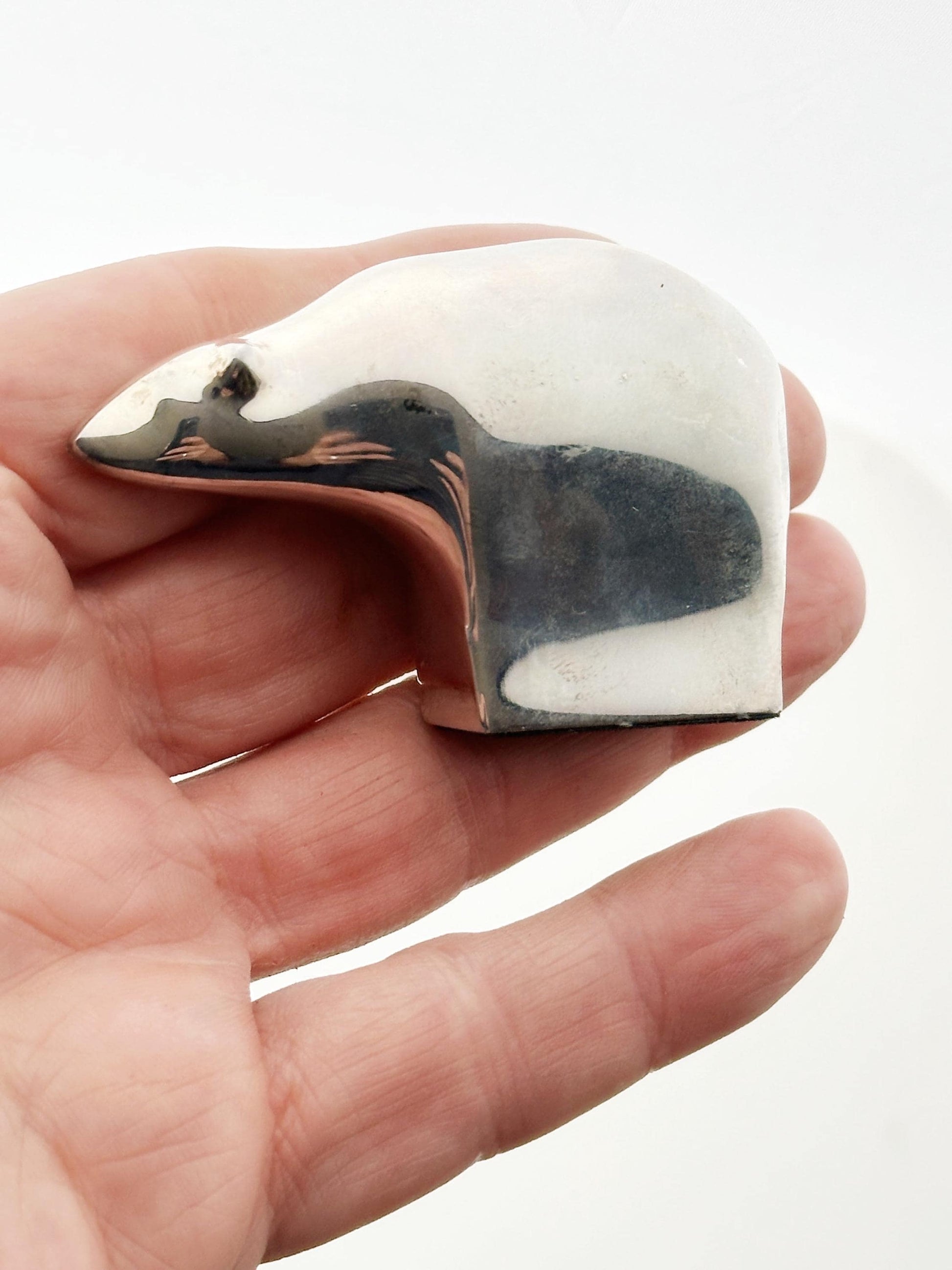 Dansk Polar Bear Silver-Plated Paperweight by Gunnar Cyrén, Japan, 1970s