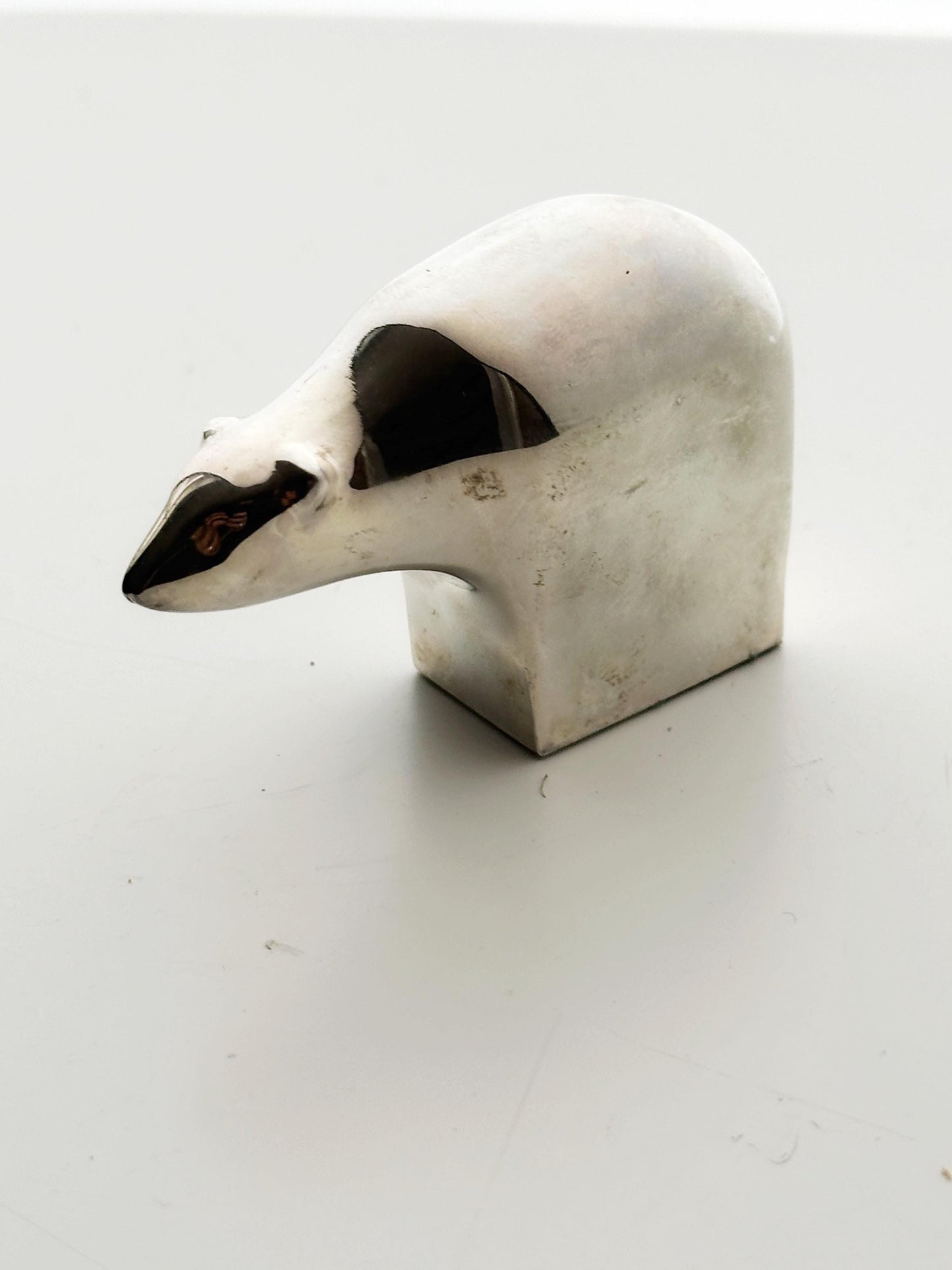 Dansk Polar Bear Silver-Plated Paperweight by Gunnar Cyrén, Japan, 1970s