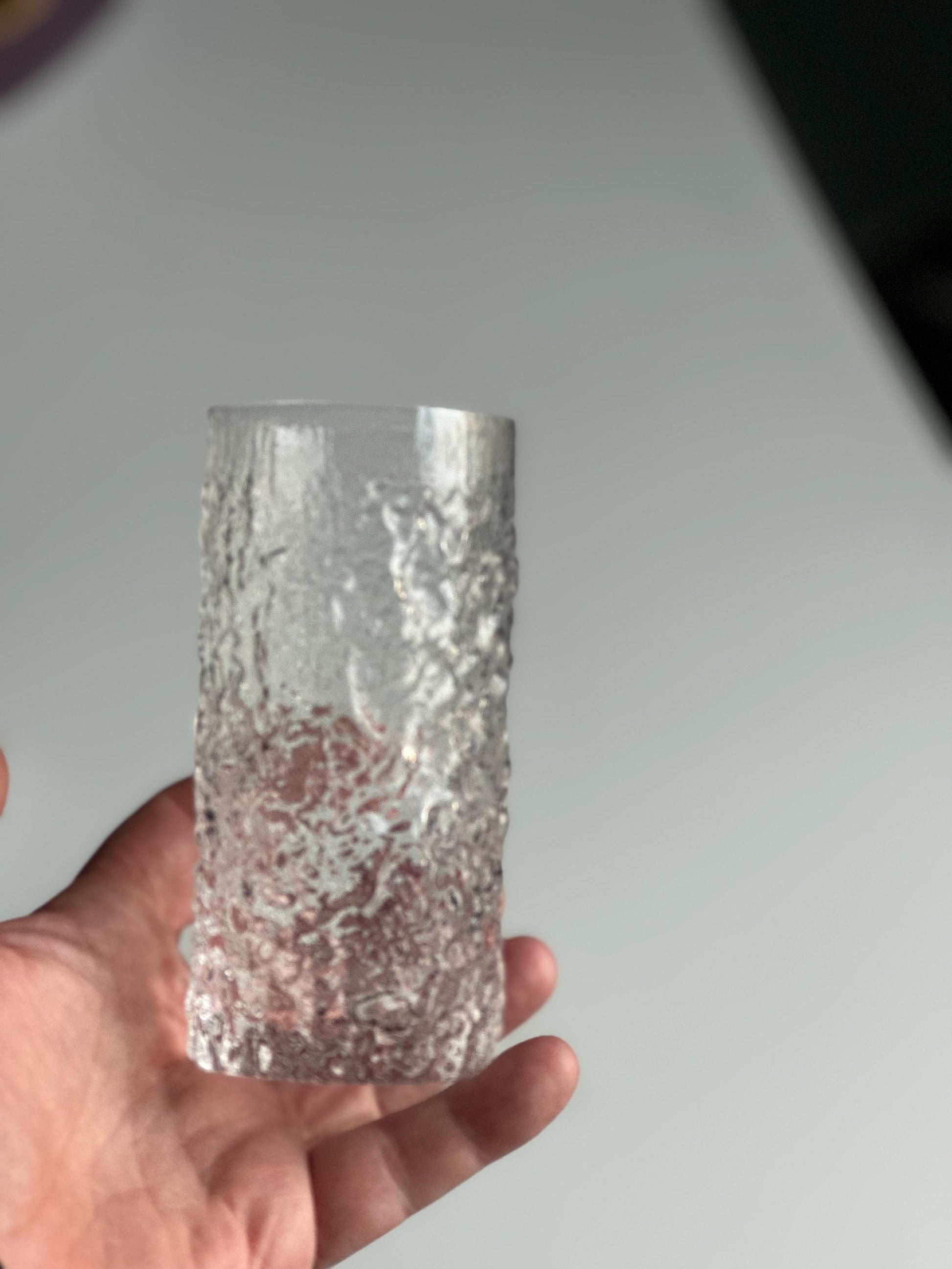 Whitefriars Scandinavian Glacier Finish Decanter Hand Ground Stopper 1970s