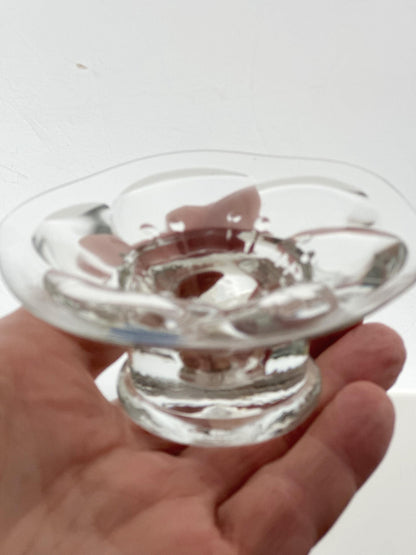 Pair of Nuutajärvi Lumme Tealight Holders by Kerttu Nurminen, Finland